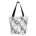 thumbnail image 1 of Disketp Hand Drawn Snake for Women’s Casual Shoulder Tote Bag Cross-body Handbags for Shopping, Travel and Daily Use, 1 of 6