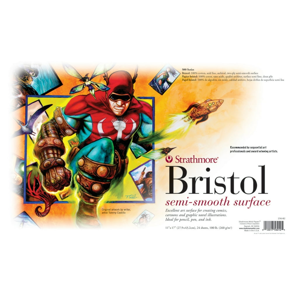 Strathmore Sequential Art Bristol Paper Sheet, 500 Series, 11in x 17in