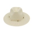 thumbnail image 1 of Sombrero Ocean Pacific para Mujer Ala Corta con Cinta Delgada Detalles Conchas Beige, 1 of 4
