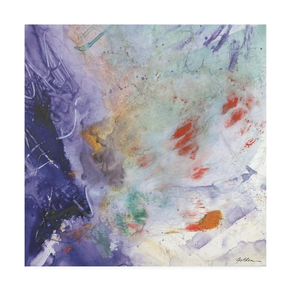 Trademark Fine Art 'Purple Wind Abstract IV' Canvas Art by Sheila Golden