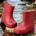 thumbnail image 5 of Spazoro Toddler Boys Girls Rain Boots, Non-Slip Waterproof Non-Slip Solid Color Outdoor Rain Shoes for Baby Kids Red, 5 of 5