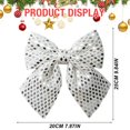 thumbnail image 3 of Xingjin Glitter Bow Ornaments, Christmas Tree Bows With Hollow-Out Design, Holiday Wreath Accent For Xmas Tree And Party Decor, 3 of 7