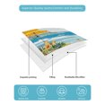 thumbnail image 4 of Quilt King Size Bedding Set, Coastal Seaside Reversible Summer Quilt 3 Pieces, Yellow Beach Umbrellas Flowers Sky Lightweight Bedspreads Coverlets with 2 Pillow Shams for All Seasons, 4 of 5