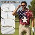 thumbnail image 5 of UorisanigoStar American Flag Matching Couple Outfits Golf Shirts for Men Size M Short Sleeve Dry Fit Casual Shirts and Womens Short Sleeve Golf Dress with Shorts Pockets Tennis Dresses, 5 of 8