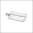 thumbnail image 4 of Jinsinto Punk Rock Stainless Steel Razor Blade Tag Pendant Wheat Chain Necklace, 4 of 5