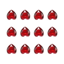 COOPHYA 10Pcs Heart Shaped Glass Ornament For Valentine's Day Filler Decor