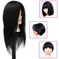 thumbnail image 2 of Cabeza de modelo de peluquería con cabello real completo, aprendiz de práctica de corte de cabello, modelo de cabeza de muñeca, modelo de cabeza de maniquí de tinte caliente especial para barbero, 2 of 5