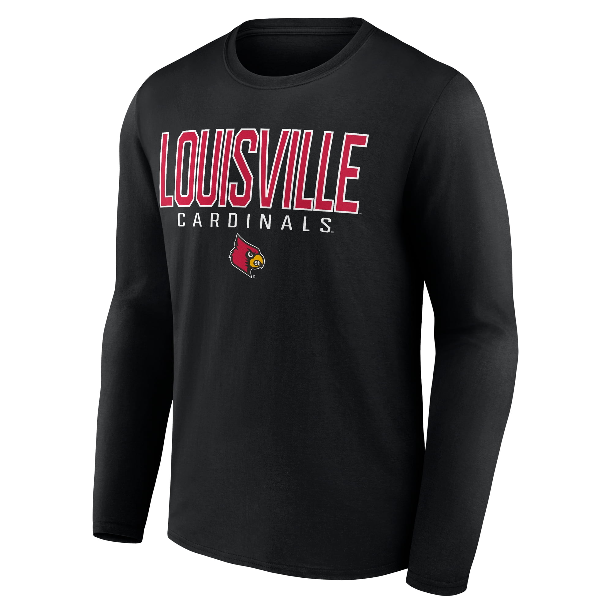 NCAA Louisville Cardinals Men's Cotton Black Long Sleeve T-Shirt