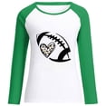 thumbnail image 4 of Midsumdr Fall Clothes for Women 2025 Fashion Lightweight Round Neck Long Sleeve Sweatshirt Rugby Football Printing Casual Spliced T-shirt, 4 of 4