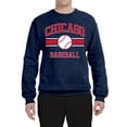 thumbnail image 2 of Wild Bobby City of Chicago Baseball Fantasy Fan Sports Unisex Crewneck Sweatshirt, Vintage Heather Navy, Medium, 2 of 6