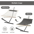 thumbnail image 4 of SUNCREAT 12 ft. Quilted Free Standing 2-Person Hammock with Stand and Detachable Pillow, Dark Gray, 4 of 8