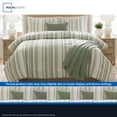thumbnail image 6 of Mainstays Yarn Dyed Stripe 5-Piece Green Comforter Set, Full/Queen, 6 of 15