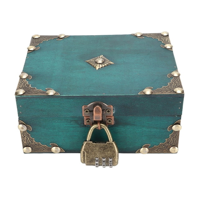 Jewelry Storage Boxwith Combination Lock,Wood Treasure Box with Wooden Jewelry Storage Case Wood Treasure Box True Excellence
