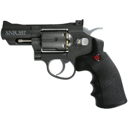 Crosman SNR357 Full Metal Dual Ammo Snub Nose C02 Air Revolver, .177 (Best Varmint Ar 15 Rifle)