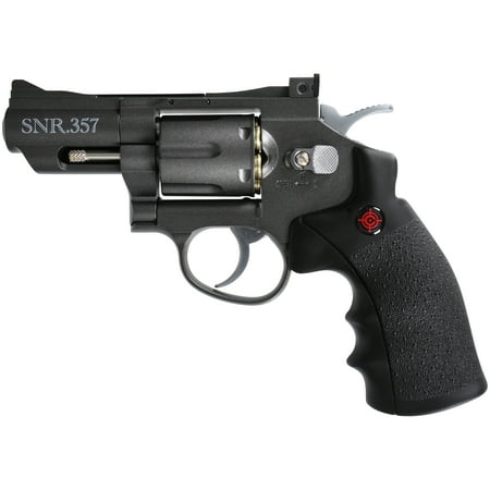 Crosman SNR357 Full Metal Dual Ammo Snub Nose C02 Air Revolver, .177 (Best Price On 22 Long Rifle Ammo)