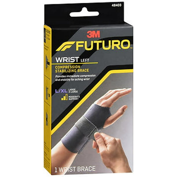 Futuro Compression Stabilizing Wrist Brace Left Moderate Support L/XL