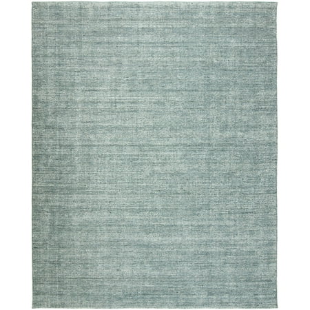 Terra Cotta Garden Rug - K2 Floor Style Terracotta Spa Blue Hand Made Wool & Silkette™ Area Rug