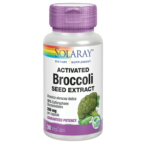 Solaray Activated Broccoli Seed Extract 350 Mg 10 Sulforaphane Glucosinolates For Antioxidant Support 30 Vegcaps Walmart Com Walmart Com