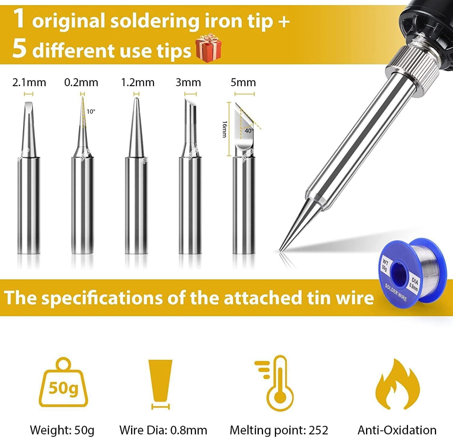 19 PCS Electric Soldering Iron Kit, 80W Adjustable Temperature Digital Display Repair Soldering Tool Electronic Circuit Board Precision Welding Small Tool Kit