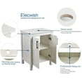 thumbnail image 5 of ELECWISH 24 Inches Traditional Bathroom Vanity Set in White Finish, Single Bathroom Vanity with Top and 2-Door Cabinet, Glass Sink Top with Single Faucet Hole, 5 of 10