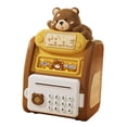 thumbnail image 4 of Cajero Automático Eléctrico, Hucha Electrónica, Caja de Seguridad para Dinero, Caja de Ahorros con Bloqueo de Contraseña, Regalo para Niños de 3 a 8 a Oso, 4 of 8