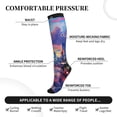 thumbnail image 3 of Lsque Taxi Colorful Town Pattern Sport Compression Socks for Men & Women 15-20 mmHg Knee High Nurse Pregnant Running Medical and Travel Athletic, 3 of 6