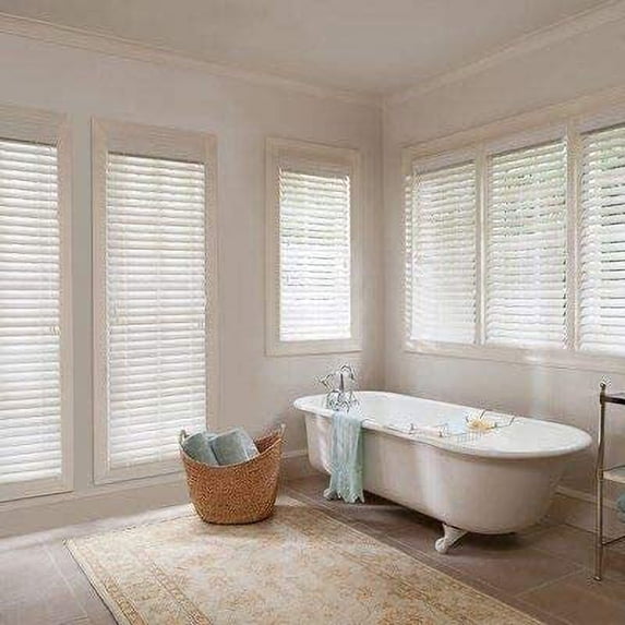 Premium hite 2" Inch Faux ood Blind 67 3/8" X 72 L (Actual Size 66 7/8 X 72)