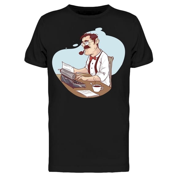 Colorful Man Novelist Clipart Tee Men's -Image by Shutterstock