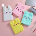 thumbnail image 2 of Cute Cat Face Plush Diary with Lock and Key, A5 Lined Hardcover, 2 of 4