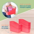 thumbnail image 4 of ECR4Kids Linking Plastic Storage Book Bin, Multipurpose Organization, Neon Pink, 10-Piece, 4 of 9