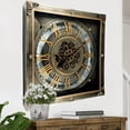 thumbnail image 3 of THE GEARS CLOCK Wall Clock with Real Moving Gears LU-LI_ 32 in Square BRONZE-ANTIQUE, 3 of 11