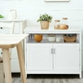 thumbnail image 5 of Costway Kitchen Buffet Server Sideboard Storage Cabinet w/2 Doors & Shelf White, 5 of 10