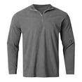 thumbnail image 4 of Daznico Mens Shirts - Men's Long Sleeve Striped Shirt with Zippered Collar for Casual Everyday Wear - Shirts for Men,Color:Grey,Size:XXL, 4 of 4