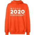thumbnail image 2 of OXI Hoodie Sweatshirt - 2020 Bad Rating, Basic Casual Hoodie for Men's and Women Fleece Hoodie Long Sleeve - Orange Small, 2 of 3