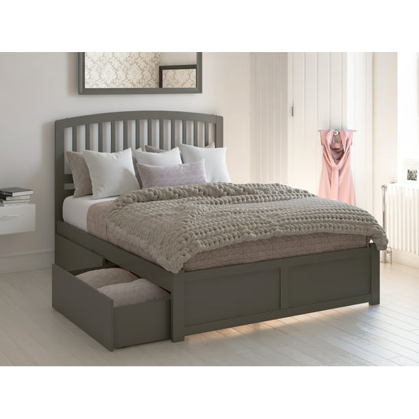 Richmond King Platform Bed With Flat, Platform King Bed With Storage Footboard