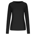 thumbnail image 6 of Luvrsol Women's Long Sleeve Sun Protection Tops Round-Neck Sports Yoga Gym, S-2XL, 6 of 7