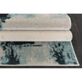 thumbnail image 2 of LaDole Rugs Modern Minimalistic Rustic Abstract Blue Ivory Area Rug 5'2"x7'6", 2 of 5