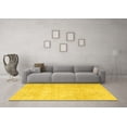 thumbnail image 3 of Ahgly Company Machine Washable Indoor Rectangle Persian Yellow Traditional Area Rugs, 5' x 7', 3 of 4