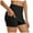 Black, variant on Women Yoga Shorts Casual Solid Color Stretch Elastic Waist Culottes Shorts With Pockets Female Comfort Shopping Outdoor Shorts,Bu1,Xxxxl