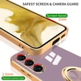 thumbnail image 3 of Compatible for Samsung Galaxy S23 Plus Case with Ring Holder Kickstand [with Magnetic] Soft TPU Shockproof Electroplated Protective Phone Case for Galaxy S23+ 5G Purple, 3 of 6