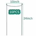 thumbnail image 2 of 10 Pack Garden Plant Support Stakes,10" Widex24 High Heavy Duty Interlinked Half Round Peony Support Ring Cage for Indoor Outdoor Plants,Plant Supports for Peony,Tomato,Hydrangea,Rose, 2 of 8
