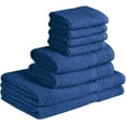 thumbnail image 6 of Beauty Threadz - 2 Bath Towels, 2 Hand Towels, & 4 Washcloths 100% Ringspun Cotton Hotel & Spa Quality 8 Piece Towel Set Ultra Soft & Fade Resistant Pack of 8 Cotton Towel Set 400 GSM (MIDNIGHTBLUE), 6 of 8