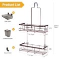 thumbnail image 6 of Shower Caddy Hanging Bathroom Organizer: Rustproof Shelf for Inside Shower - No Drilling, Over Showerhead - Bath Shelves for Shampoo, Soap - Bronze, 6 of 6