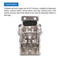 thumbnail image 3 of Unique Bargains 4 Pack Table Leg Folding Brackets Foldable Self Lock Hinges, Silver Tone, 3 of 6
