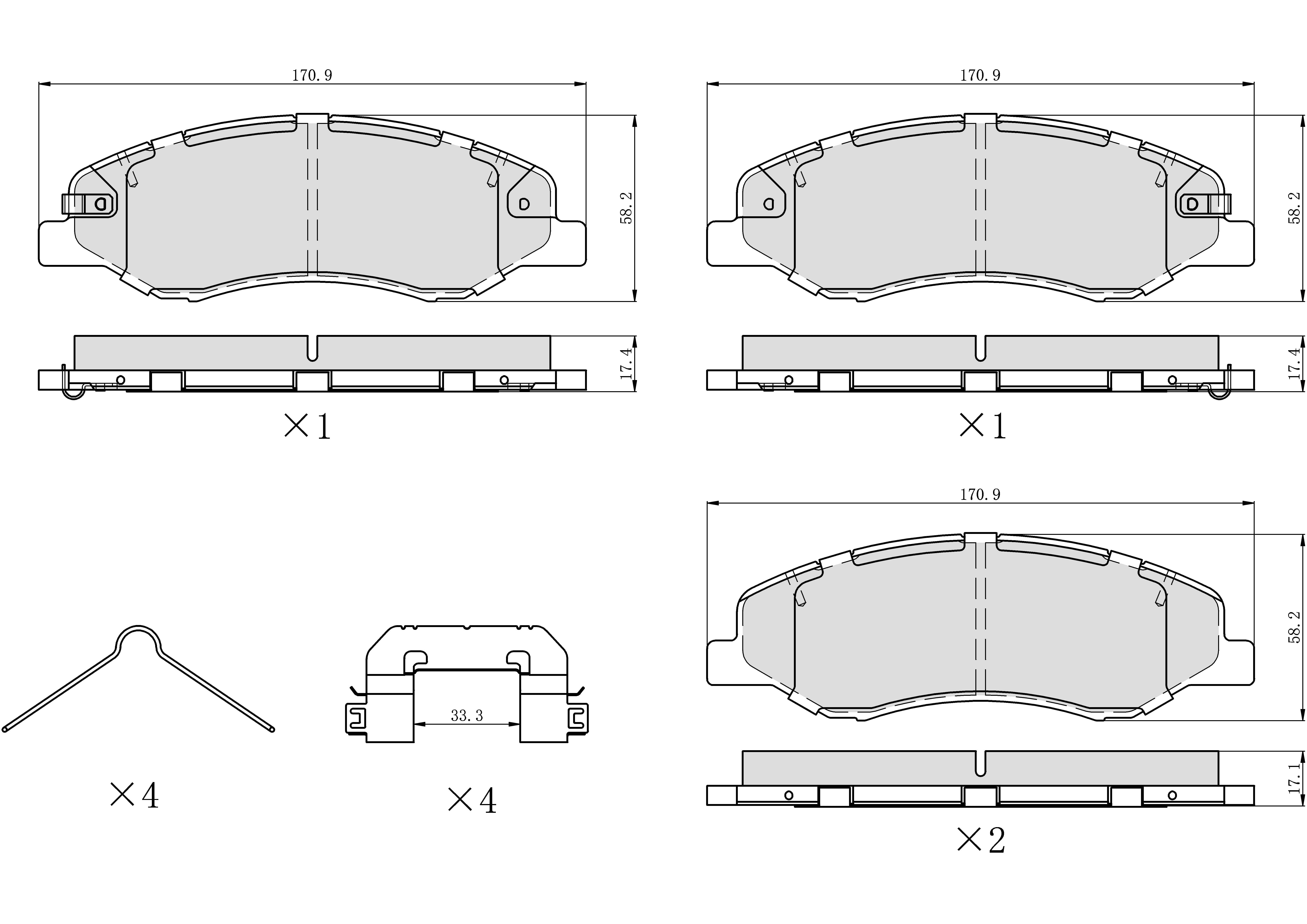 Winstop Brake Pad Set, Front WS.2089.0.C, Honda Odyssey 2023-2018