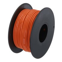 Uxcell 20 Gauge Silicone Wire 20AWG Electrical Wire Stranded Tinned Copper High Temp Hookup Spool 49.2ft Orange
