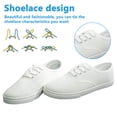 thumbnail image 3 of Zapatillas de lona para mujer con cordones y parte superior baja, tenis casuales ligeros, 3 of 5