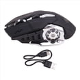 thumbnail image 2 of RatóN InaláMbrico Silencioso para Juegos, Recargable por USB, RatóN Bluetooth Recargable para PC y PortáTil, Color Negro, 2 of 5