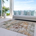 thumbnail image 3 of HomeRoots 621981 10 x 14 ft. Terra Cotta Gray & Ivory Abstract Washable Transitional Indoor & Outdoor Rectangle Area Rug, 3 of 7
