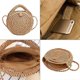 thumbnail image 3 of Round Straw Crossbody Beach Bag - Summer Straw Cross Body Handbag Bags with Zipper for Ladies, 3 of 4